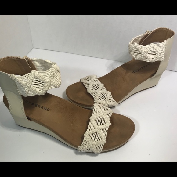 Womens Lucky Brand Kierlo Linen Macrame Fabric 8.5 - Picture 5 of 8